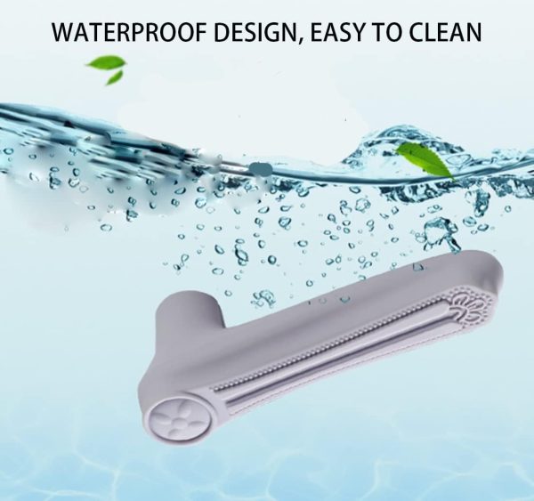 Door Levers Handle Cover, 2 PCS Anti-Collision Anti Static Electricity Door Handle Silicone Protective Cover for Children protectoin (Grey) - Image 2