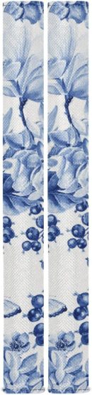 Refrigerator Handle Covers Set of 2 Door Handle Covers for Fridge Oven Microwave Appliance Washable Decor Non-Slip Dishwasher Door Cloth Protector Blue and White 14x5.5in
