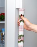 Christmas Balls Pink Refrigerator Door Handle Covers Set of 2, Farmhouse Buffalo Berry Pine Cones Kitchen Appliance Covers Handle Decor Protector for Ovens Dishwashers Microwave Ornaments