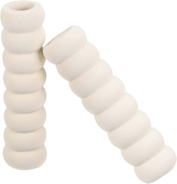 Door Handle Covers, 8Pcs 5.51" Nitrile Rubber Sls Door Knob Covers Handle Protector for Home Hot Cold Door Front Door White