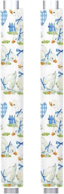 Refrigerator Door Handle Covers, Cute White Duck Set of 2 Washable Kitchen Appliance Handles Decor Protector for Fridge, Microwave, Dishwasher, Oven Keep Off Food Stains, Oil