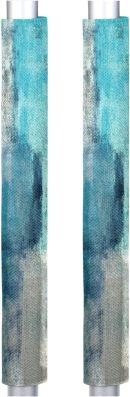 Refrigerator Door Handle Covers Set of 2 Turquoise and Grey Abstract Art Washable Dishwasher Mocrowave Fridge Oven Door Decor Handle Cover Keep Your Kitchen Appliance Clean from Food Stains