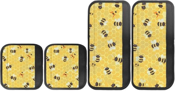 Little Bee Print Refrigerator Door Handle Covers, Oven Dishwasher Door Handle Protector Set of 4, Kitchen Decor Accessories - Image 2