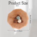 2 Pcs Door Knob Protector Covers Reusable Round Door Handle Cushion Flower Shape Door Knob Covers for Wall Protector Washable Decorative Door Handle Cover (Khaki)