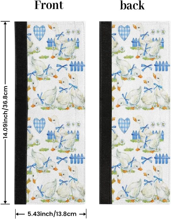 Refrigerator Door Handle Covers, Cute White Duck Set of 2 Washable Kitchen Appliance Handles Decor Protector for Fridge, Microwave, Dishwasher, Oven Keep Off Food Stains, Oil - Image 2