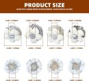4Pcs Door Knob Covers, Soft Round Door Handle Cover Floral Doorknob Protector Cover, Sponge Reusable Decorative Door Handle Cushion with 39" Clear Anti-Collision Adhesive Strip