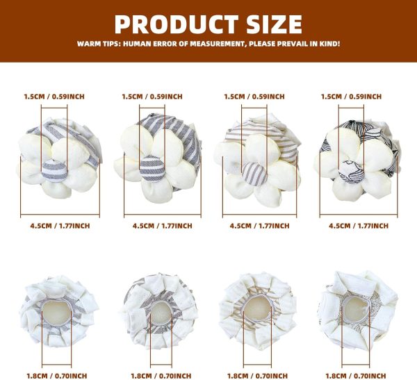 4Pcs Door Knob Covers, Soft Round Door Handle Cover Floral Doorknob Protector Cover, Sponge Reusable Decorative Door Handle Cushion with 39" Clear Anti-Collision Adhesive Strip - Image 2