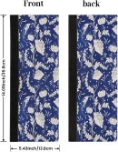 Refrigerator Door Handle Covers Set of 2 Ethnic Blue Flower Washable Fridge Dishwasher Mocrowave Oven Door Decor Protector Handle Cover Keep Your Kitchen Appliance Clean from Food Stains
