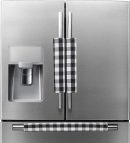 Black White Buffalo Check Refrigerator Door Handle Covers Set of 3 - Farmhouse Black Plaid Kitchen Appliance Handle Covers, Microwave Oven Fridge/Dishwasher Door Handle Protector