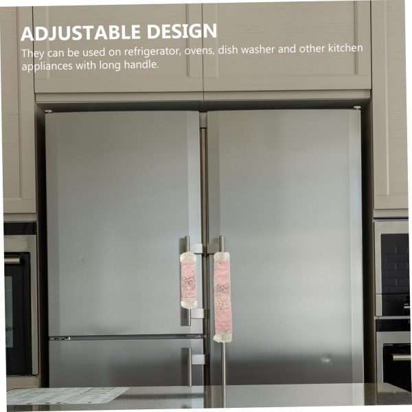 2Pairs Refrigerator Door Handle Covers Kitchen Fridge Handle Cover Protectors for Refrigerators Durable and Stylish Appliance Accessories to Keep Handles Clean and Smudge - Image 2