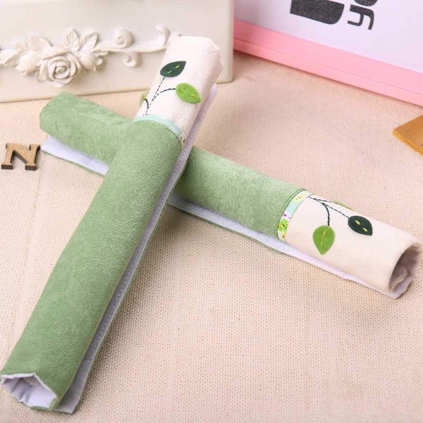 2Pcs Refrigerator Door Handle Covers Keep Kitchen Appliance Clean From Smudges, Fingertips Dust, Drips, Food Stains, Decor Protector for Dishwashers, Microwave Oven and Furniture with Handle, Green - Image 2