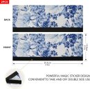 Refrigerator Handle Covers Set of 2 Door Handle Covers for Fridge Oven Microwave Appliance Washable Decor Non-Slip Dishwasher Door Cloth Protector Blue and White 14x5.5in